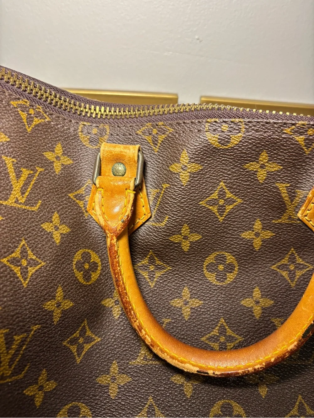 Louis Vuitton Monogram Canvas Speedy Handbag - Brown/Tan